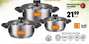 Lidl Faitouts En Acier Inoxydable offre
