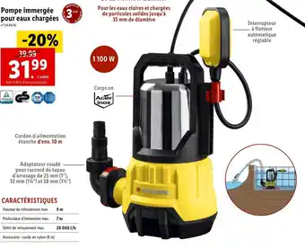 Lidl Pompe Immergée Pour Eaux Chargées offre