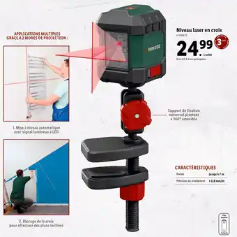 Lidl Niveau Laser En Croix offre