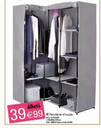 Kandy Penderie d'angle en intissé offre
