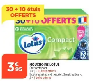 Maximarché Mouchoirs lotus offre