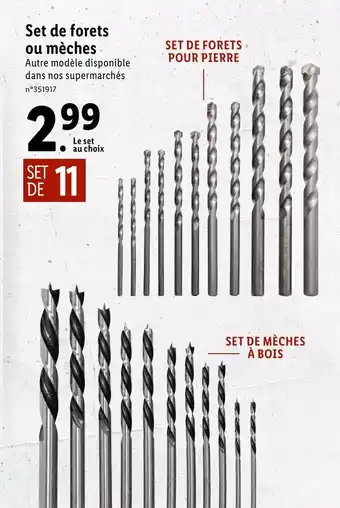 Lidl Set De Forets Ou Mèches offre