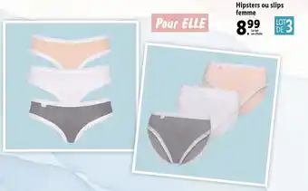 Lidl Hipsters Ou Slips Femme offre