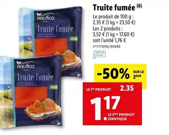 Lidl Truite Fumée offre