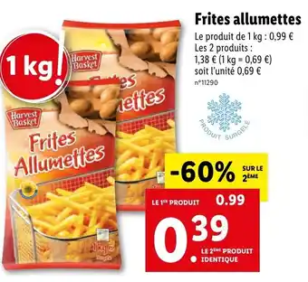 Lidl Frites Allumettes offre
