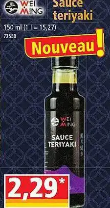 Norma Sauce teriyaki wei-ming offre