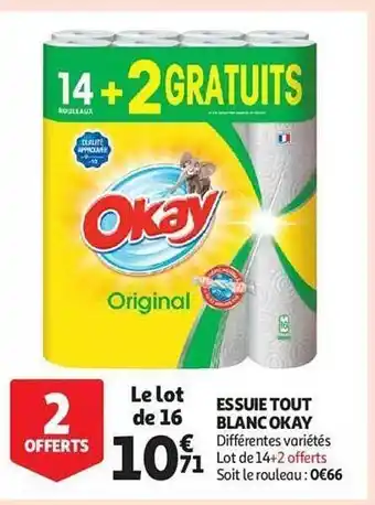 Auchan Essuie tout blanc okay offre