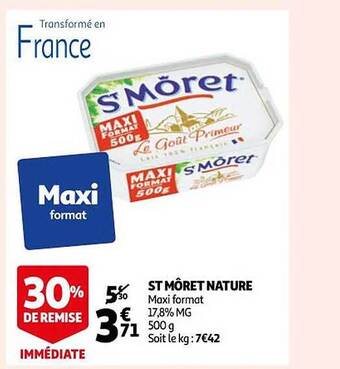 Auchan St môret nature offre