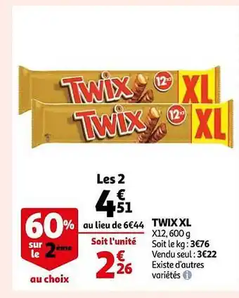 Auchan Twix xl offre