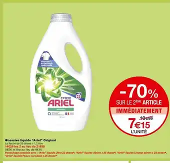 Monoprix Lessive liquide offre