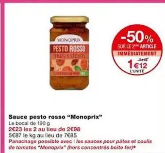 Sauce pesto rosso