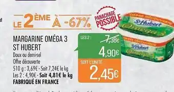 Match Margarine oméga 3 st hubert offre