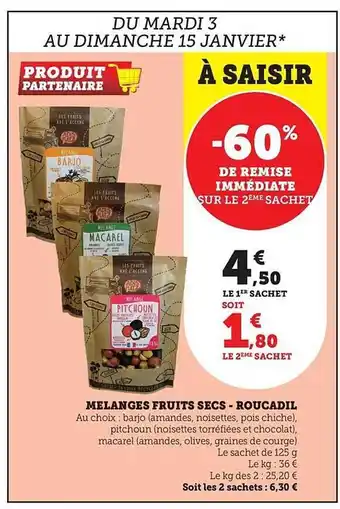 Mélange fruits secs - roucadil