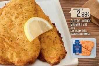Match Filet de limande meunière msc offre