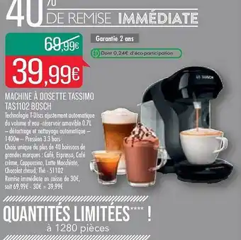 Machine Ă dosette tassimo tas1102 bosch