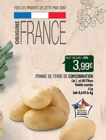 Match Pomme de terre de consommation offre