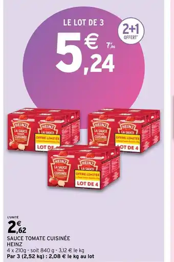 Intermarché Sauce Tomate Cuisinee Heinz offre