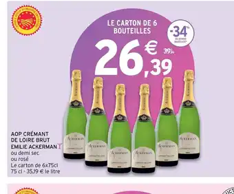 Intermarché AOP Cremant de Loire Brut Emilie Ackerman offre