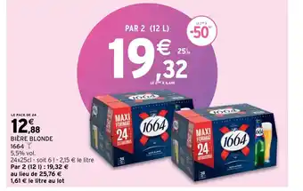 Intermarché Biere Blonde 1164 offre