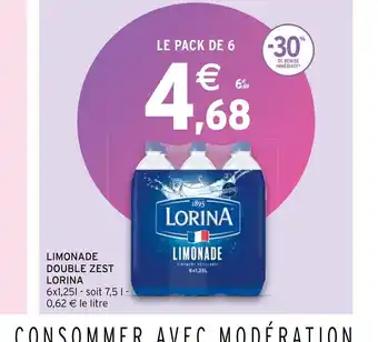 Intermarché Limonade Double Zest Lorina offre