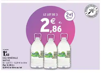 Intermarché Eau Minerale Native offre