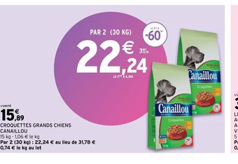 Intermarché Croquettes Grands Chiens Canaillou offre