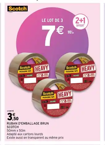 Intermarché Ruban d'Emballage Brun Scotch offre