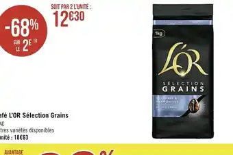 Casino Supermarchés Cafe l'Or Selection Grains offre