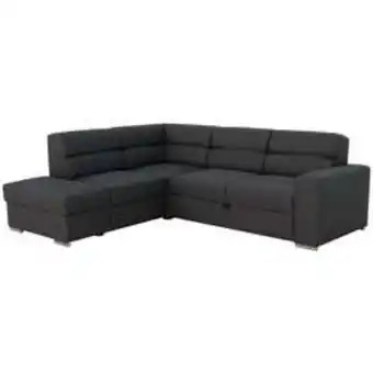 Conforama Canapé d'angle convertible réversible 4 places melrose coloris gris anthracite offre