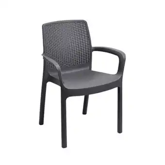 Ipae progarden - chaise de jardin regina anthracite (61 x 54 x 82 cm)
