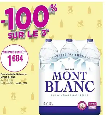 Casino Supermarchés Eau Minerale Naturelle Mont Blanc offre