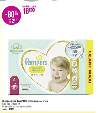 Casino Supermarchés Changes Bébé Pampers Premium Protection offre