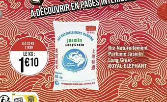 Casino Supermarchés Riz Naturellement Parfume Jasmin Long Grain Royal Elephant offre