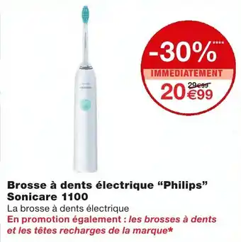 Monoprix Brosse à dents électrique Philips Sonicare 1100 offre