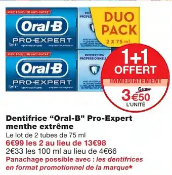 Dentifrice Oral-B Pro-Expert menthe extrême