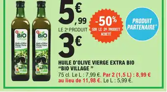 E.Leclerc Huile d'olive vierge extra bio "BIO VILLAGE" offre