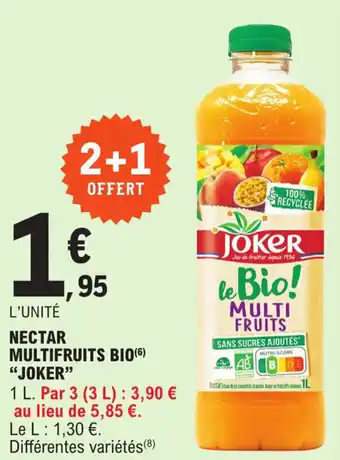 E.Leclerc Nectar multifruits bio "JOKER" offre