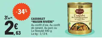 E.Leclerc Cassoulet "MAISON RIVIERE" offre