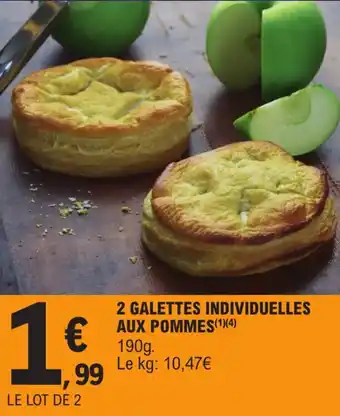 E.Leclerc 2 galettes individuelles aux pommes offre