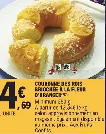 E.Leclerc Couronne des rois briochée à la fleur d'oranger offre