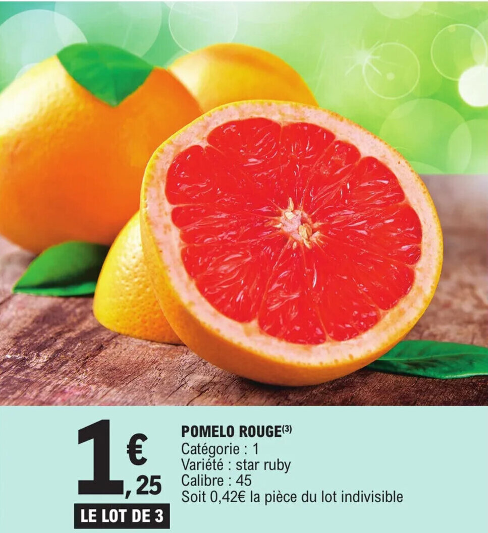 Promo Pomelo rouge chez E.Leclerc