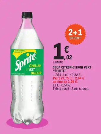 E.Leclerc Soda citron-citron vert "SPRITE" offre