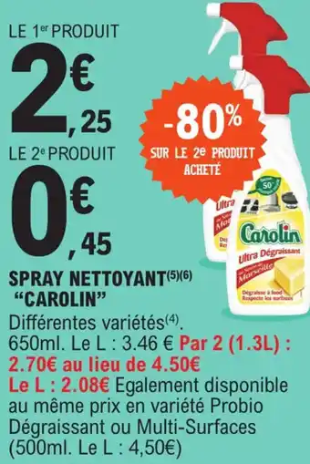 E.Leclerc Spray nettoyant "CAROLIN" offre