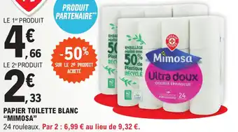E.Leclerc Papier toilette blanc "MIMOSA" offre