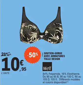 E.Leclerc Soutien-gorge avec armatures tulle design offre