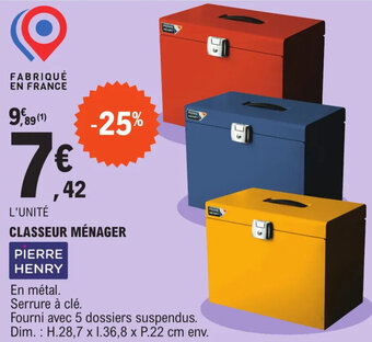 E.Leclerc Classeur mènager offre