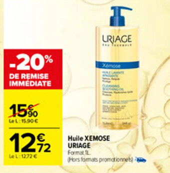 Carrefour maPara parapharmacie Huile XEMOSE URIAGE offre