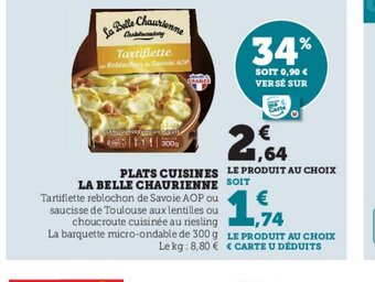 Super U Plats Cuisines La Belle Chaurienne offre