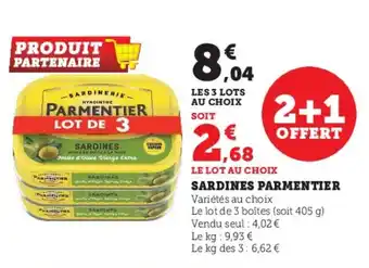 Super U Sardines Parmentier offre