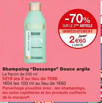 Monoprix Shampoing Dessange Douce argile offre